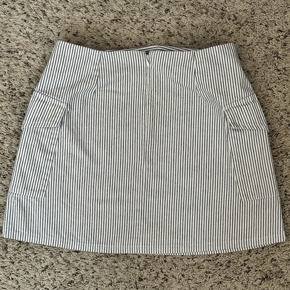 Nordstrom BP Striped Mini Skirt with Front Slit Woman's Small - Picture 2 of 13